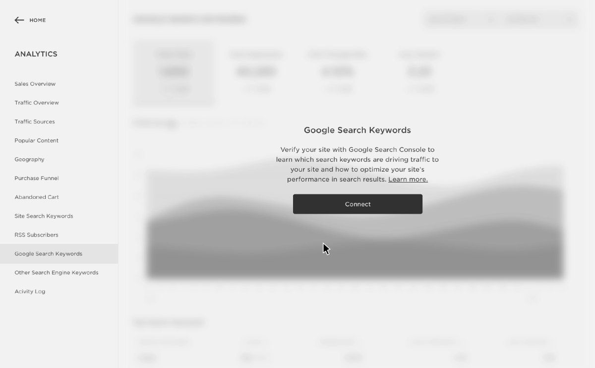Google Search Keyword in Squarespace